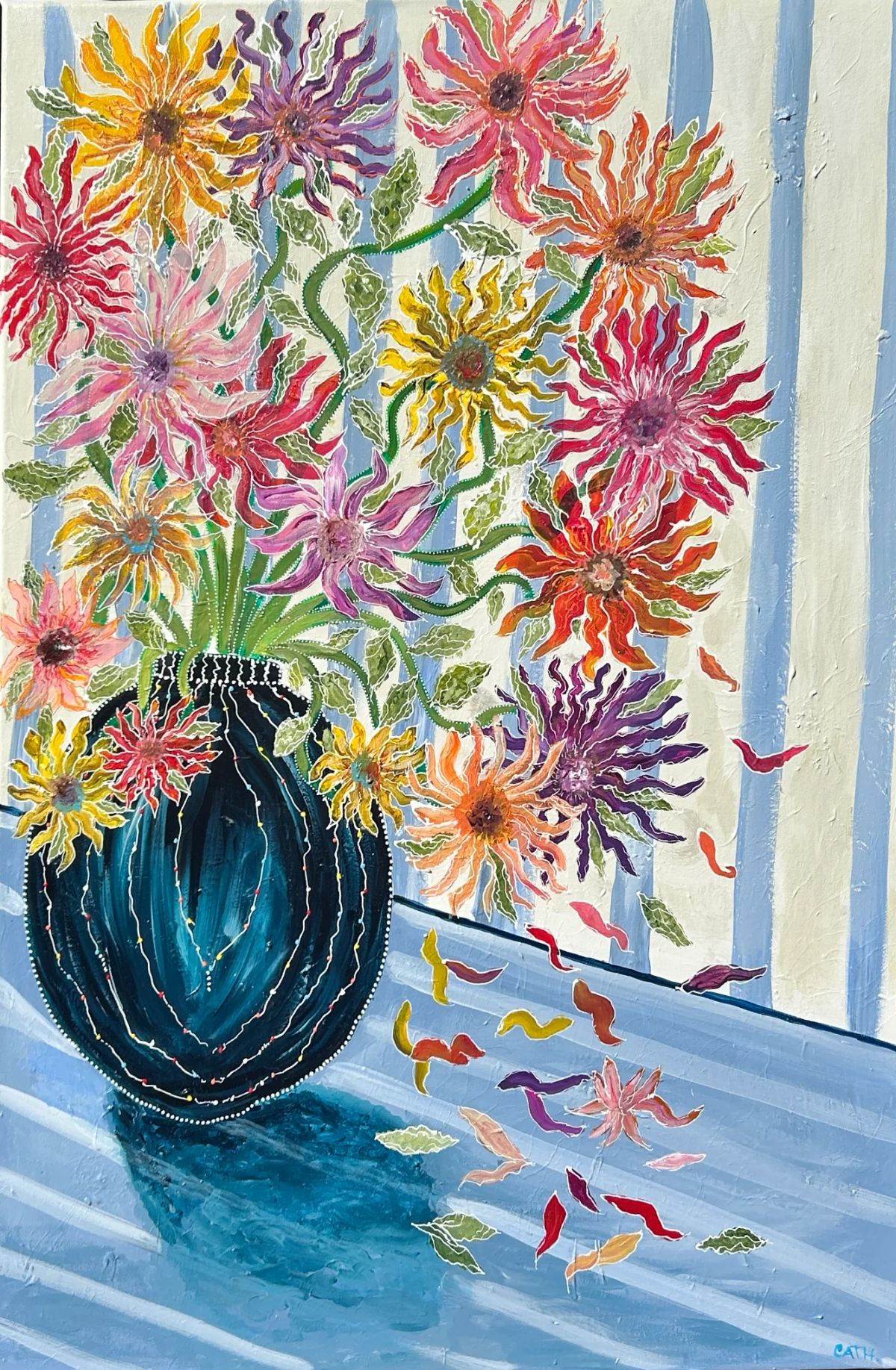 Les soleils du vase bleu de Prusse