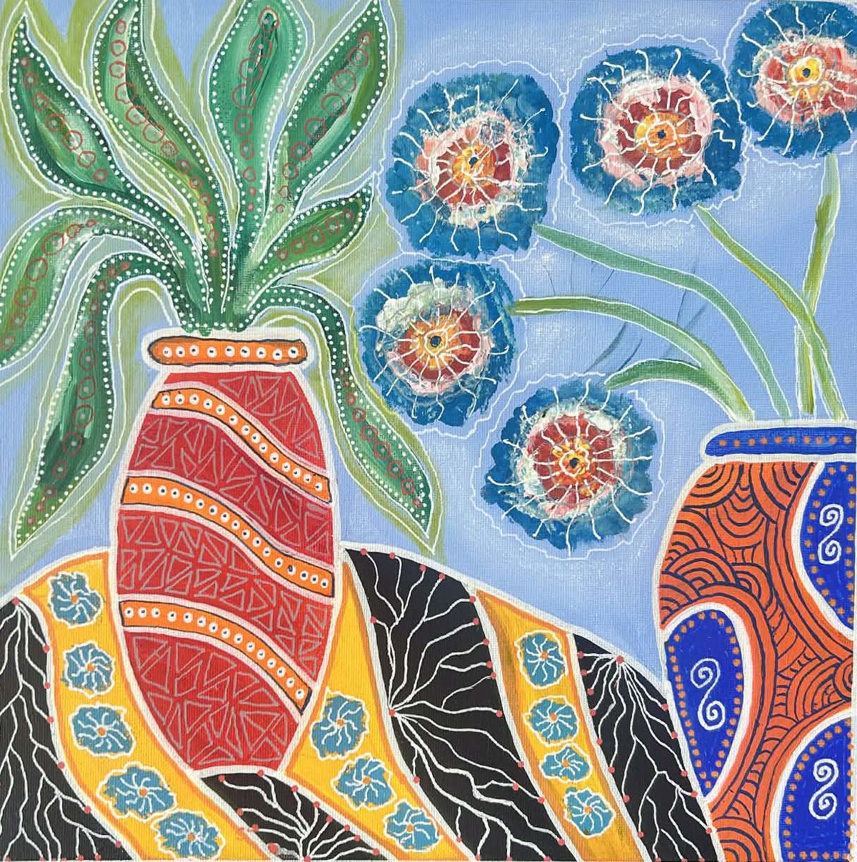 Le vase vermillon